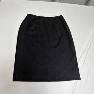 Ralph Lauren Pin Stripe Y2K Vintage 100% Wool Pencil Skirt - Size 4